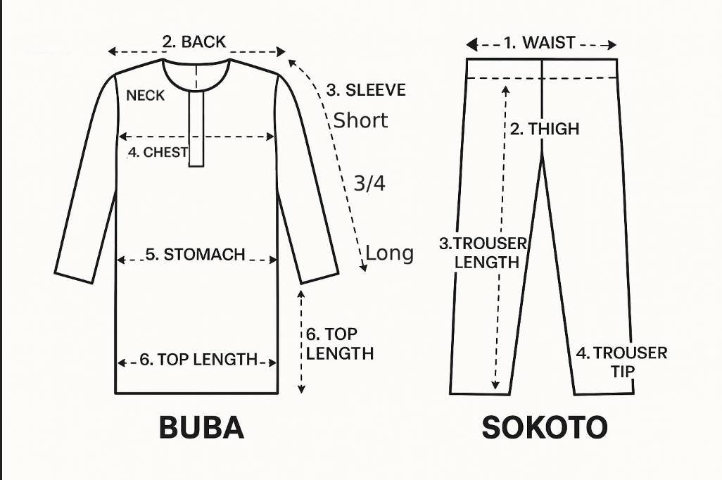 3-Piece Buba, Sokoto, and Agbada with Embroidery