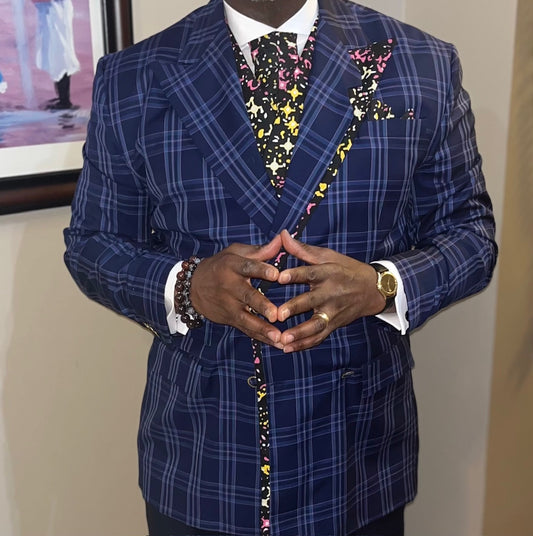 Custom Ankara Accented Formal Tuxedo Jackets