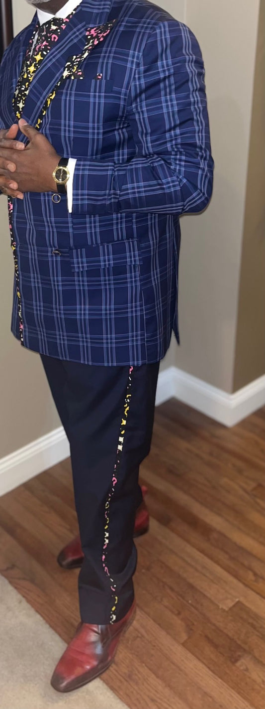 Custom Ankara Accented Formal Tuxedo Jackets