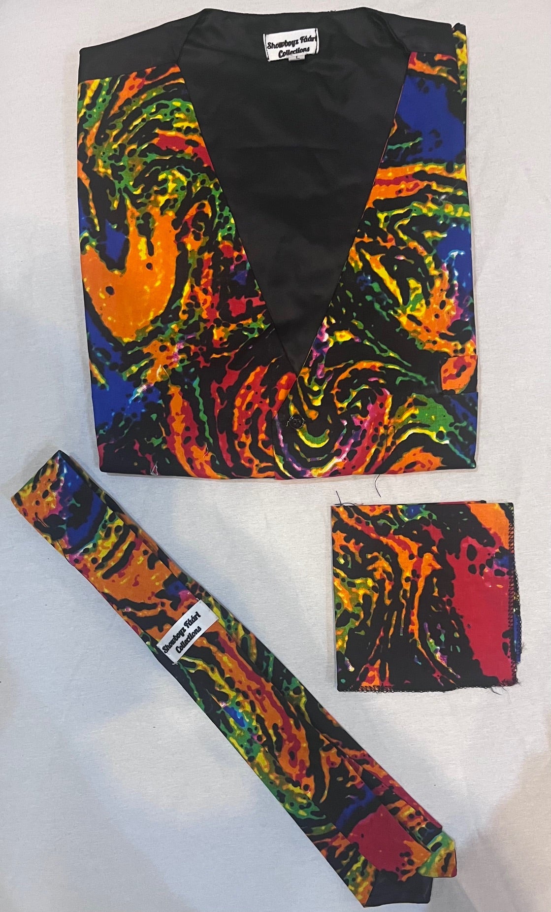 Spiraled Splatter Vest 3-Piece