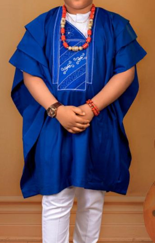 3-Piece Buba, Sokoto, and Agbada with Embroidery