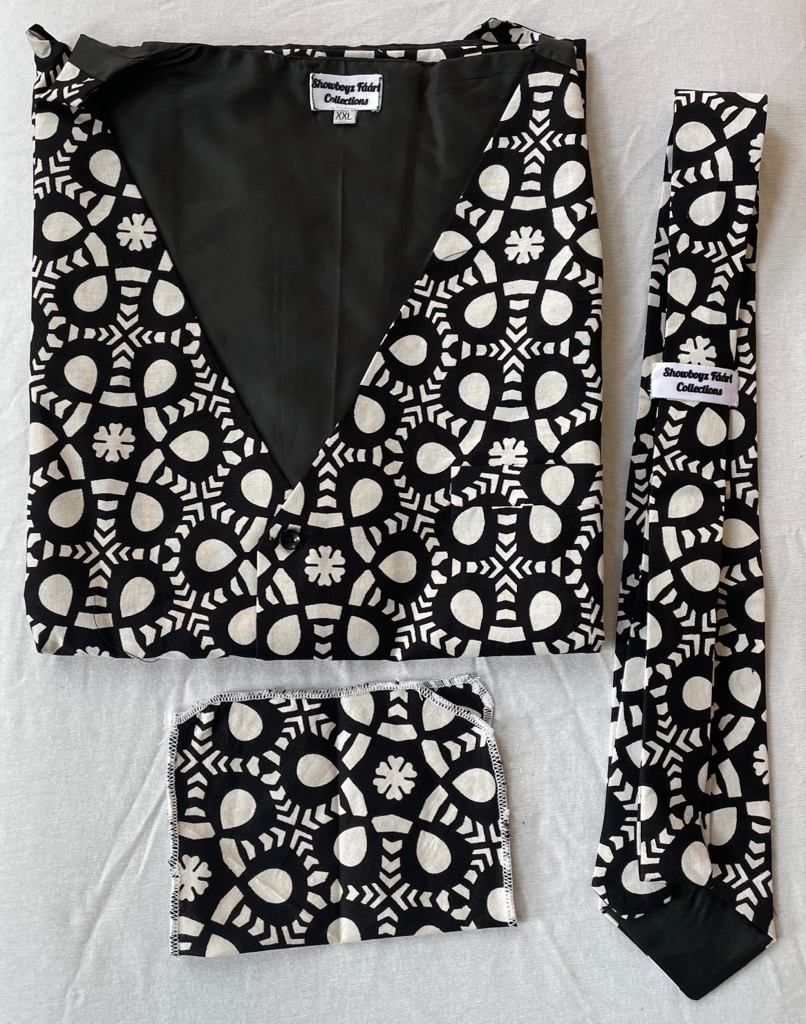 Black n White Vest 3-Piece
