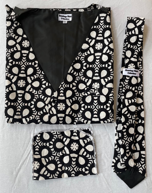 Black n White Vest 3-Piece