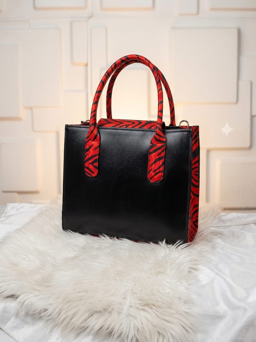 Ankara Infused Black Purse