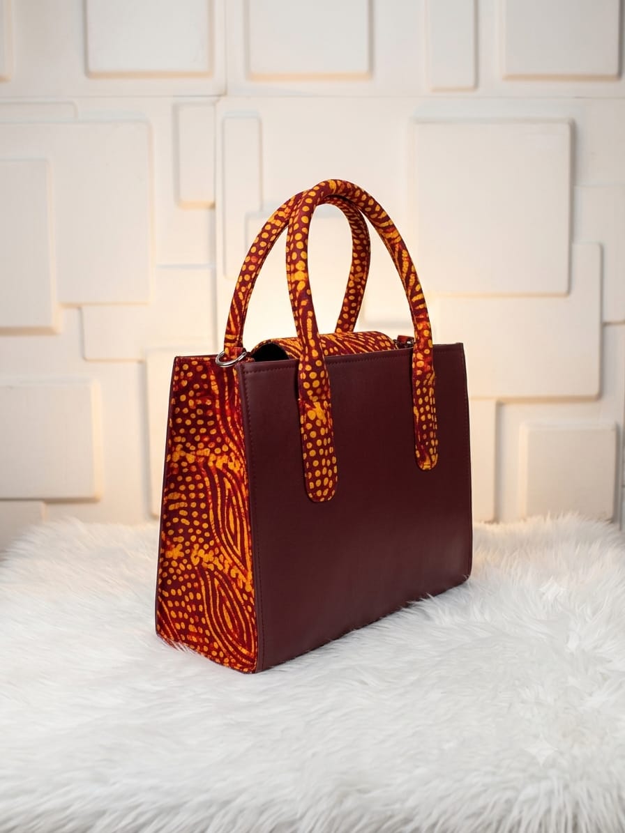 Ankara Infused Red Purse