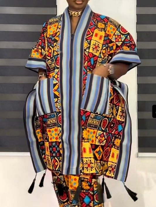 Women's Tribal Fusion Buba and Sokoto Set